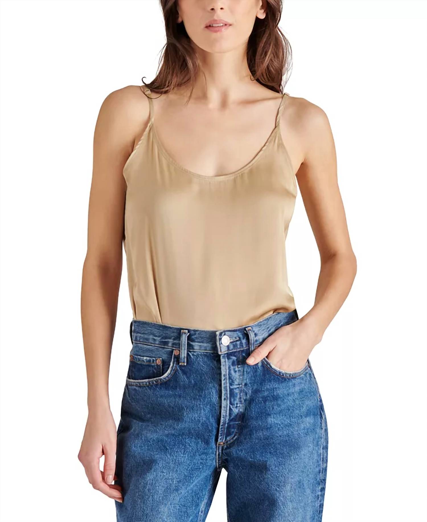 STEVE MADDEN Emersyn Camisole Bodysuit in wood thrush - women's shirt