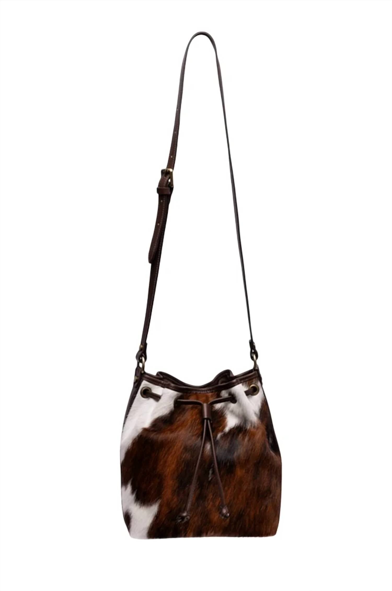 Johnny Was - Cow Italian Calf Hair Cinch Crossbody Bucket Bag