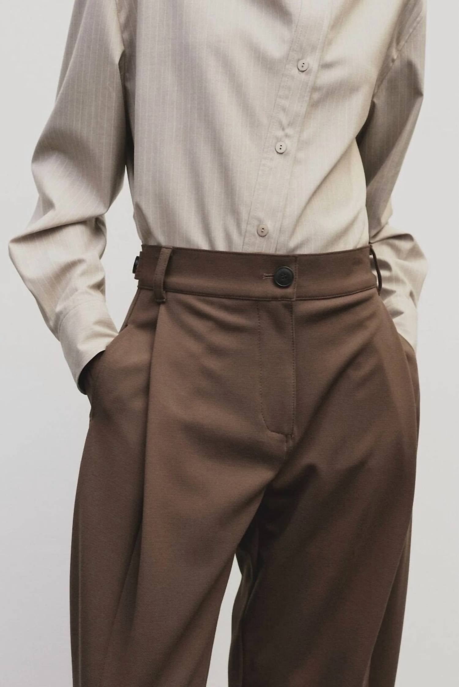 Mijeong Park - Pleated Barrel Leg Pants