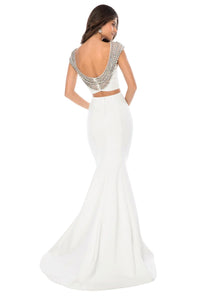 Sherri Hill - Jersey Two-Piece Mermaid Prom Dress