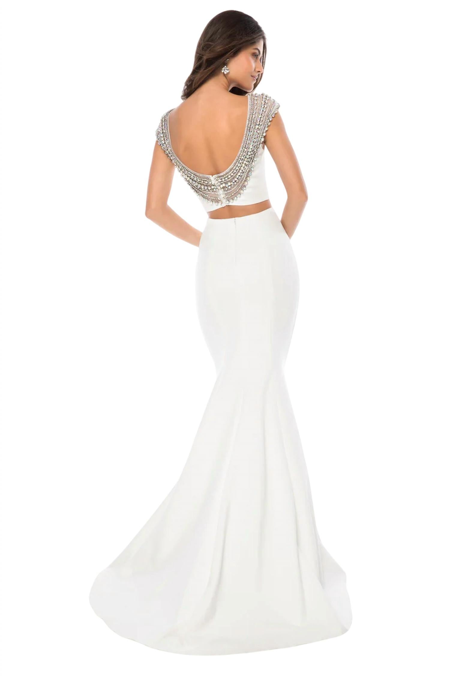 Sherri Hill - Jersey Two-Piece Mermaid Prom Dress