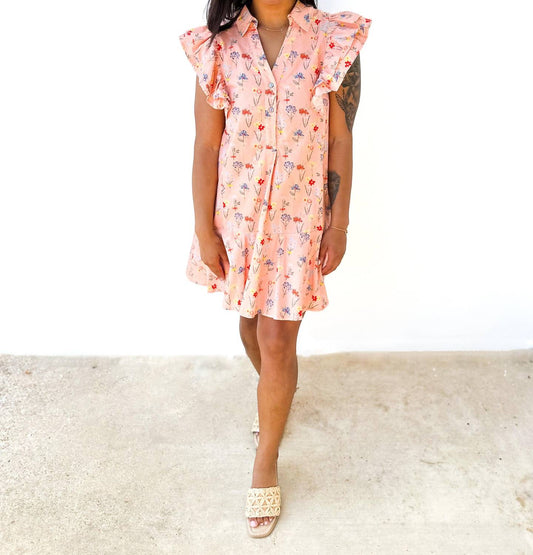 Entro - What I Can Be Floral Collared Dress