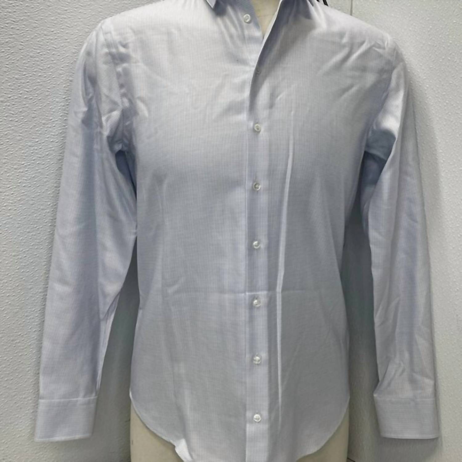 ARMANI Men’s Regular Fit Cotton Button-up Dress Shirt in blue - men's shirt