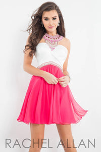 Rachel Allan - Sweetheart Neck Strapless Short Chiffon Dress