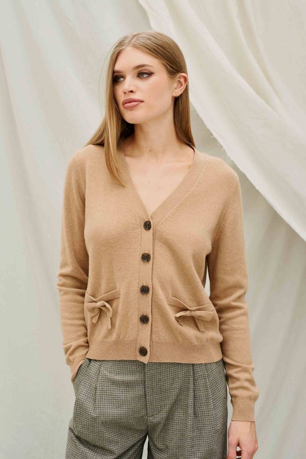 Jumper1234 - Bow Pocket Cardigan