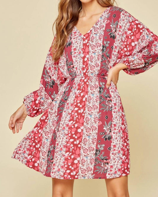 Andree By Unit - Multi Floral Dolman Sleeve Dress