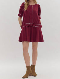 entro Holly Mini Dress in red - women's dress