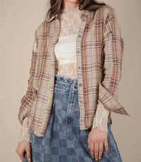 Very J - Women's Contrast Long Sleeves Shirt