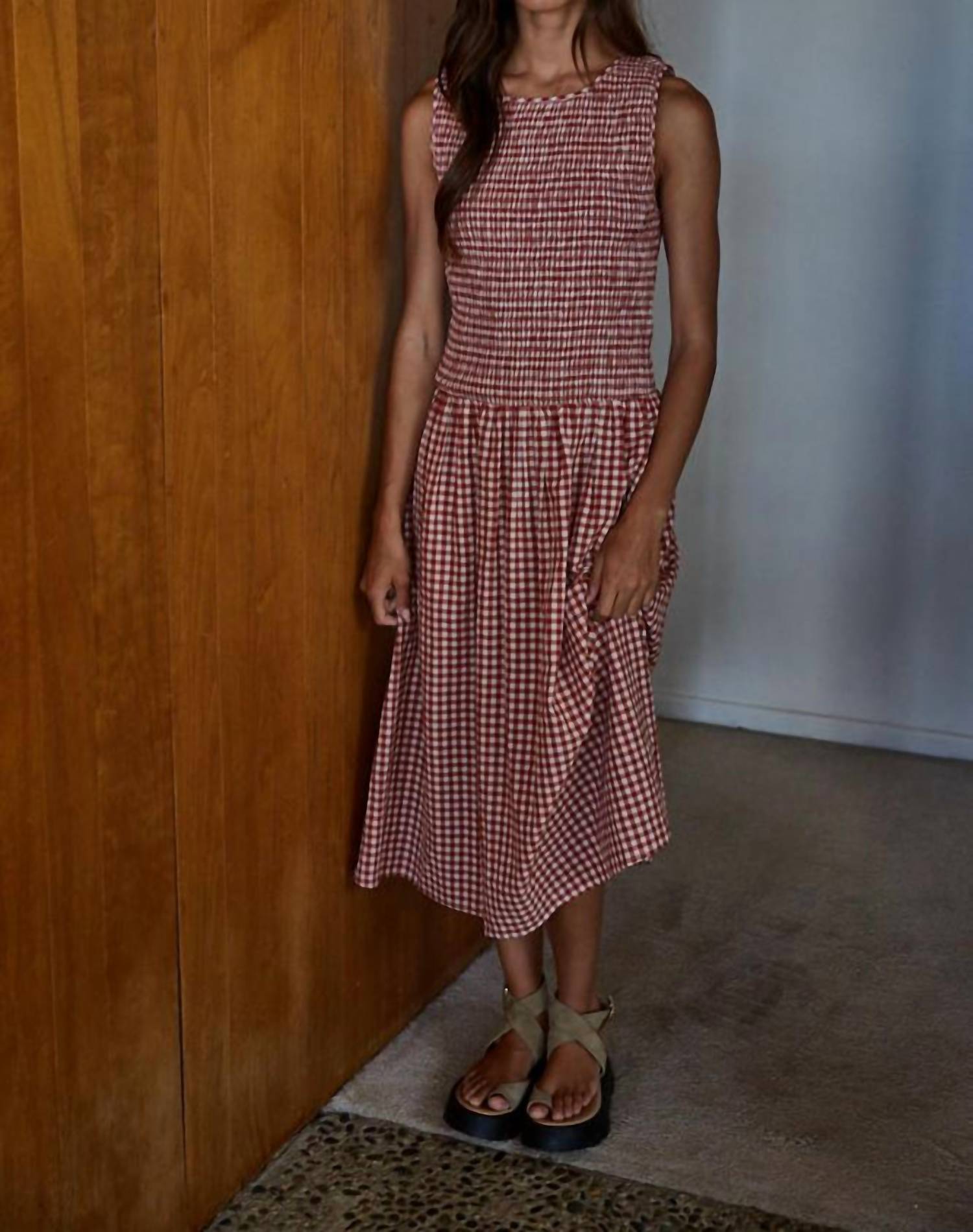 By Together - Sayler Smocked Midi Dress