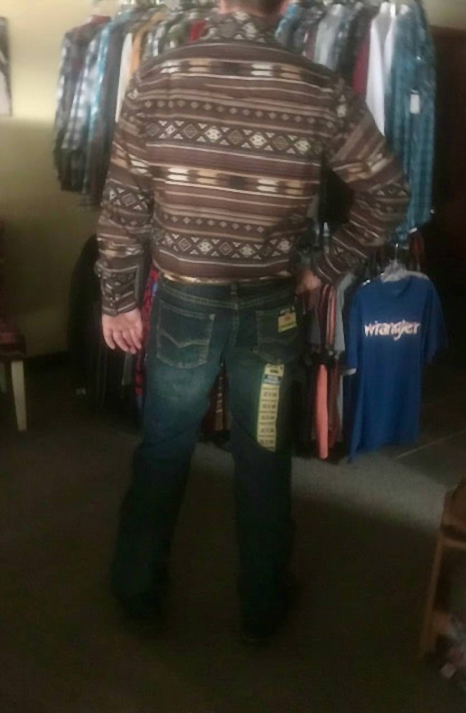 Tin Haul - Men's Horizontal Tribal Long Sleeve Western Shirt