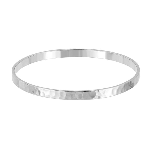 Eklexic - Women's Hammered Bangle Bracelet