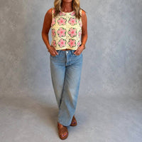 Urban Daizy - Floral Crochet Tank Top