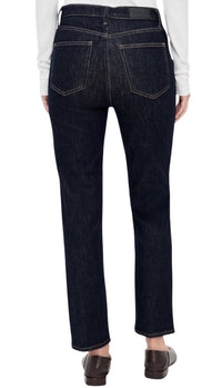 PISTOLA Bri Ankle High Rise Slim Straight Jean in nightfall - women's jeans - detail view