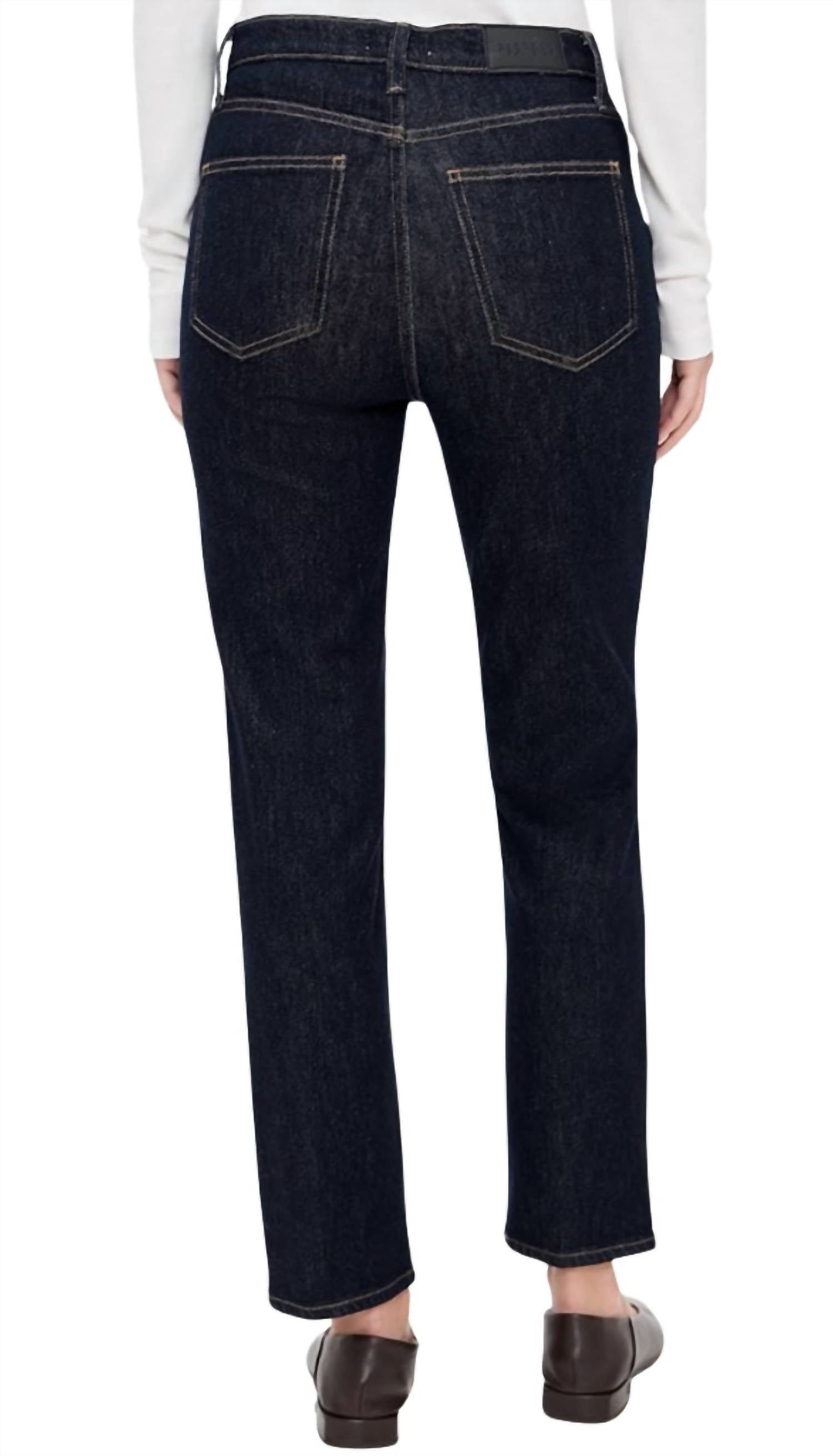 PISTOLA Bri Ankle High Rise Slim Straight Jean in nightfall - women's jeans - detail view