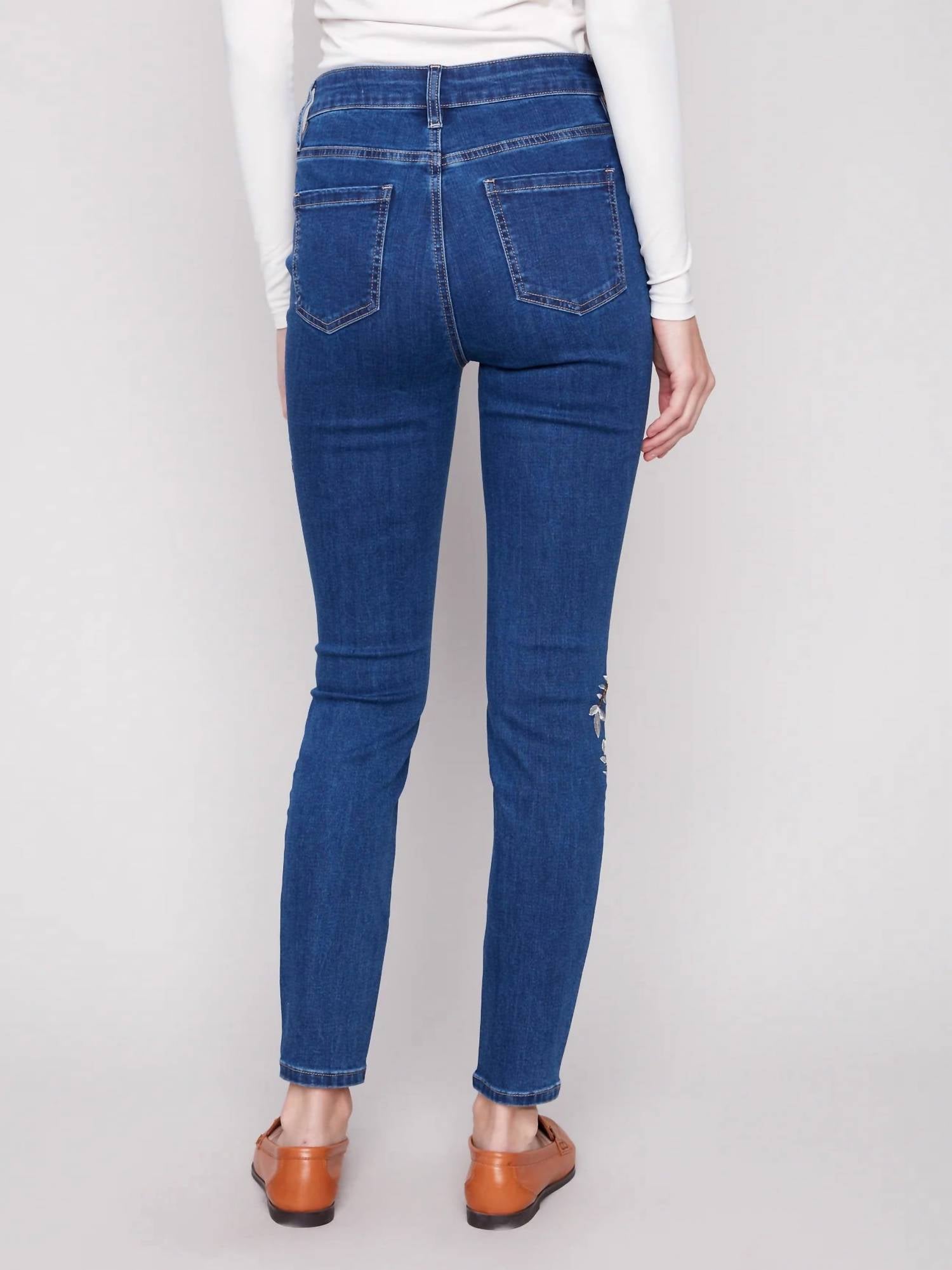 Charlie B - Beaded Embroidery Stretch Jeans