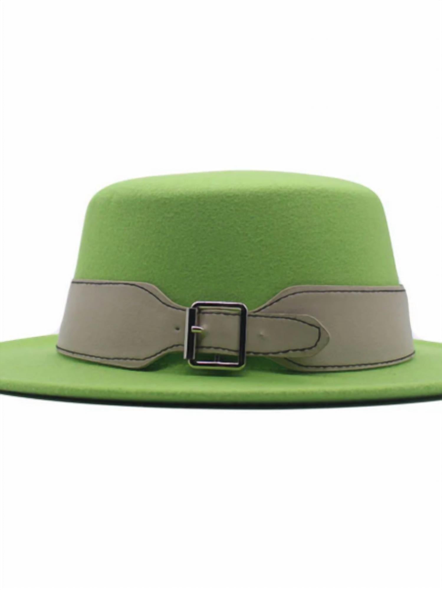 Nf - Women's Woolen Belted Fedora Hat