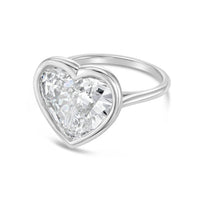 Diana M Jewels - Heart-cut Lab-grown Diamond Bezel Solitaire Ring – 3.00 Ct