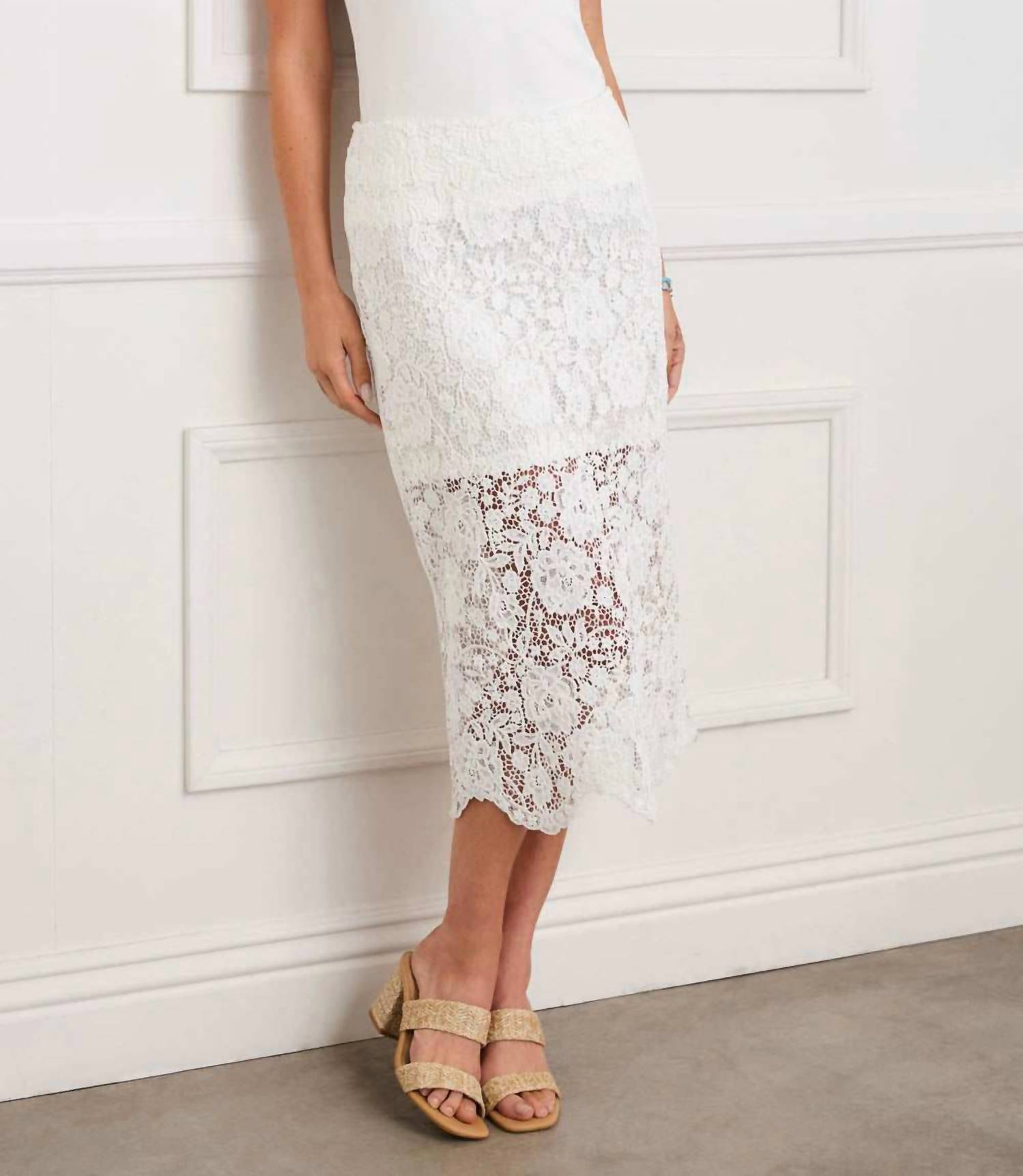 Karen Kane - Lace Midi Pencil Skirt