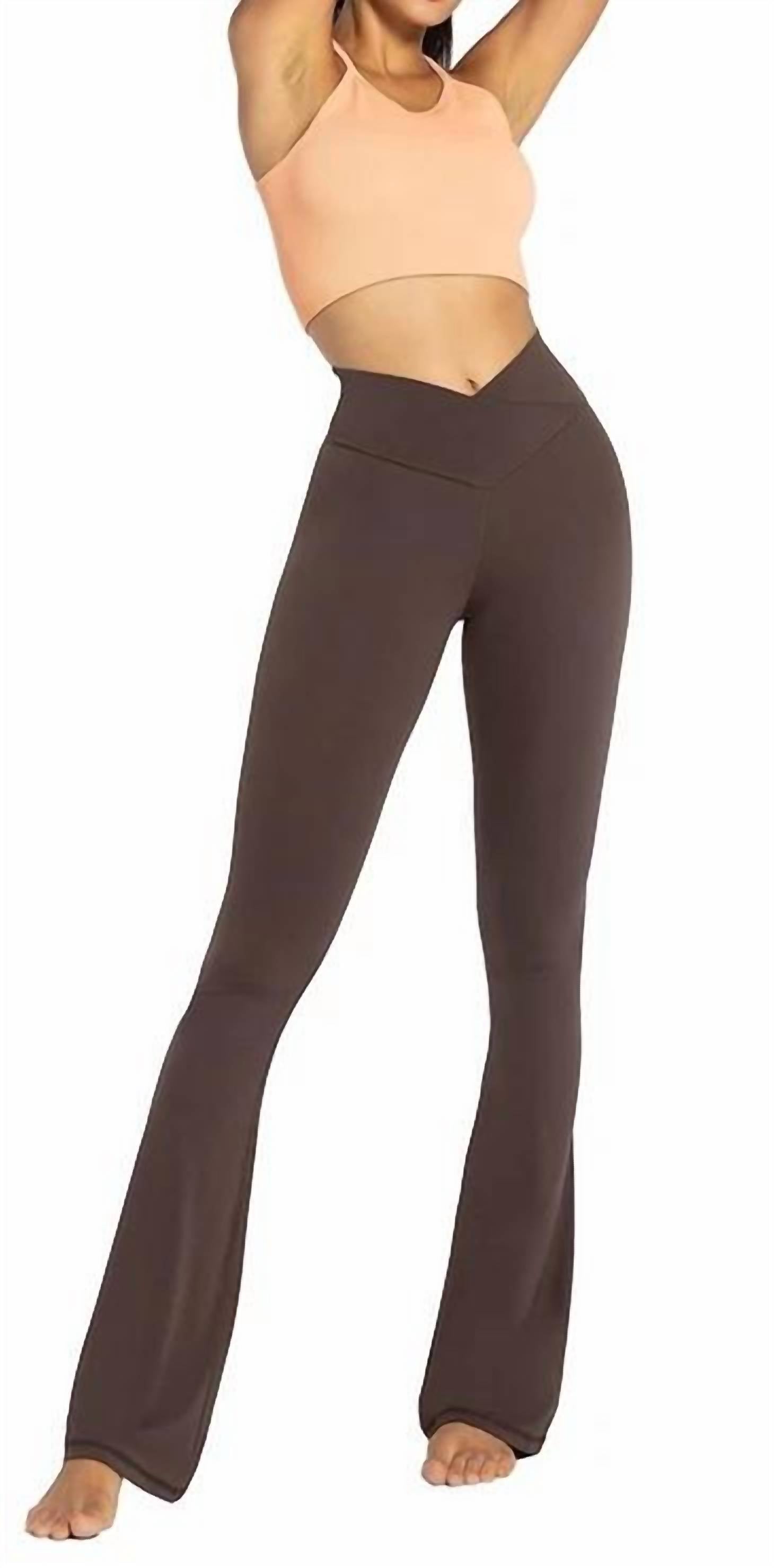 Sunzel - High Waisted Tummy Control Wide Leg Flare Leggings