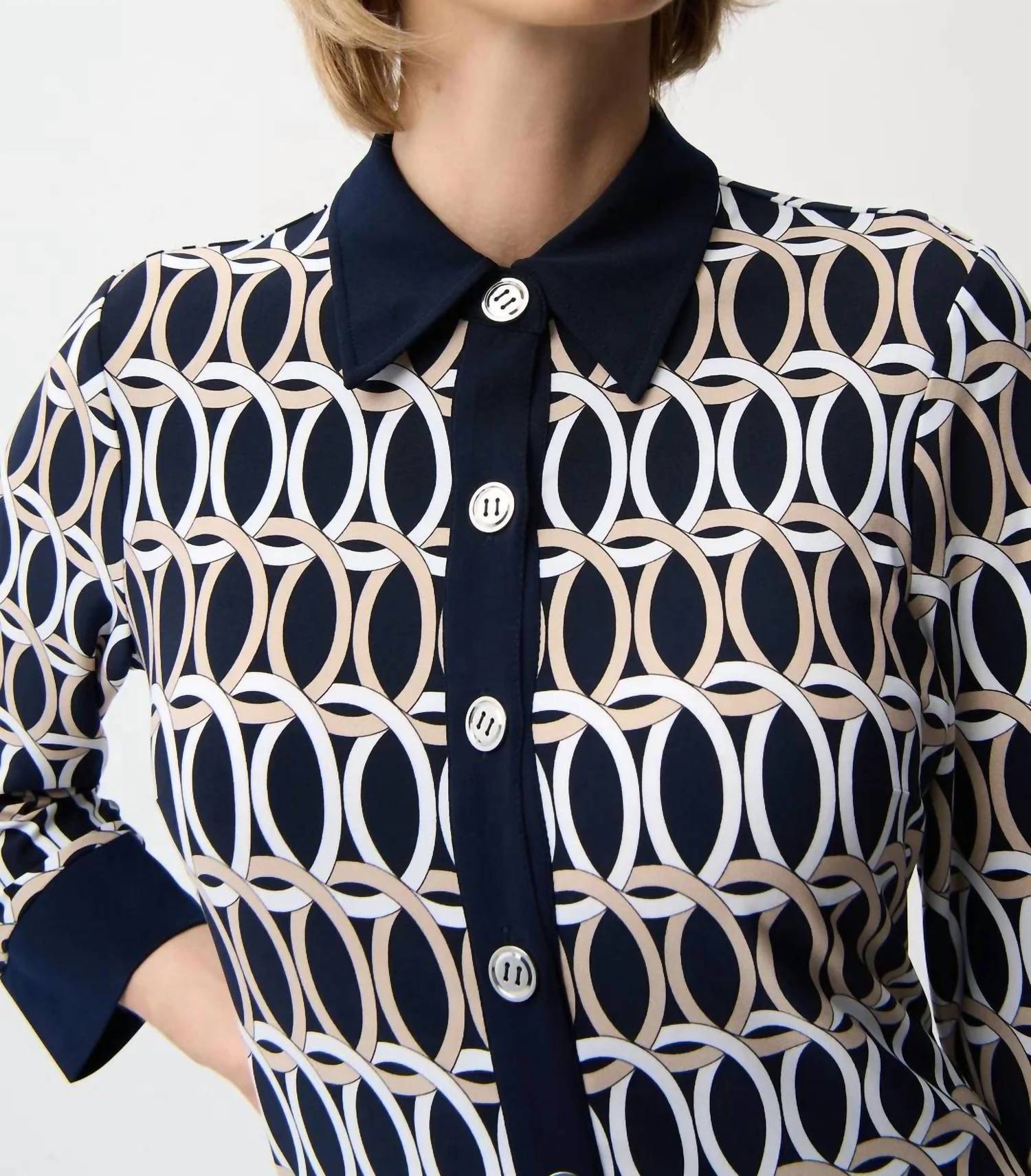 Joseph Ribkoff - Geometric Shirt Dress