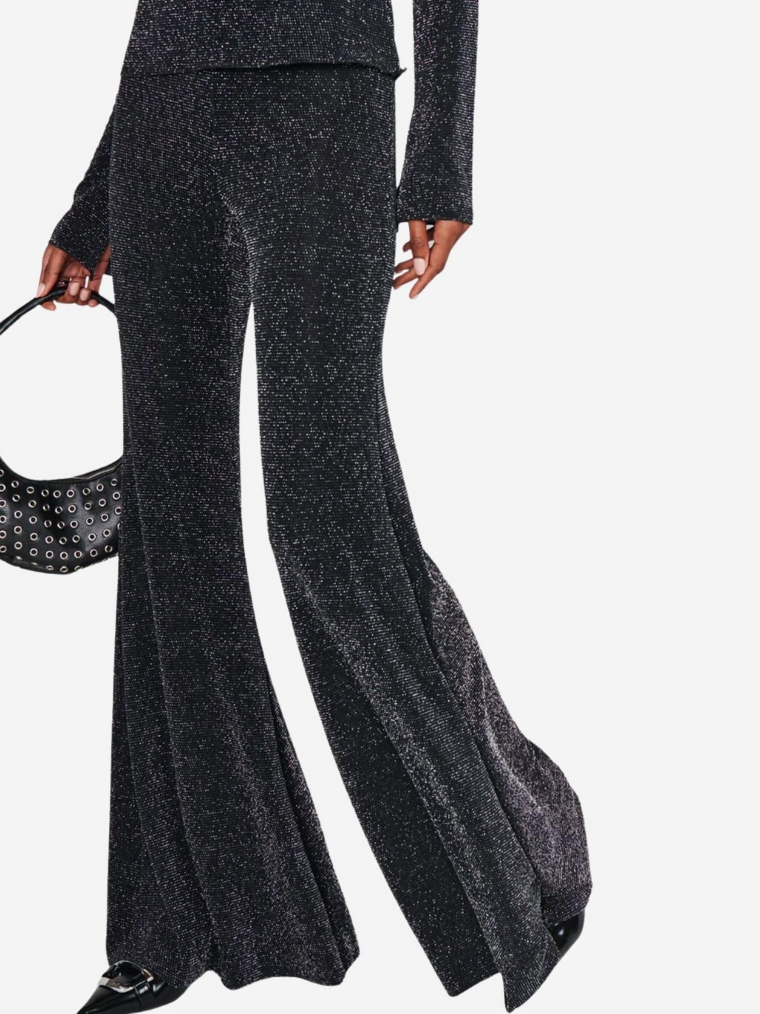 Show Me Your Mumu Bowie Bells Pant in black dancing queen shine - women's pants - alternate view