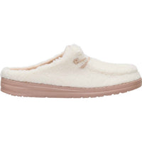 HEY DUDE Women's Wendy Sherpa Slipper in egret - women's shoe - detail view