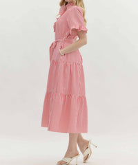 Entro - Tiered Skirt Midi Dress