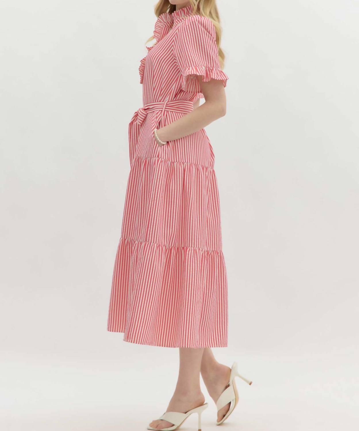 Entro - Tiered Skirt Midi Dress
