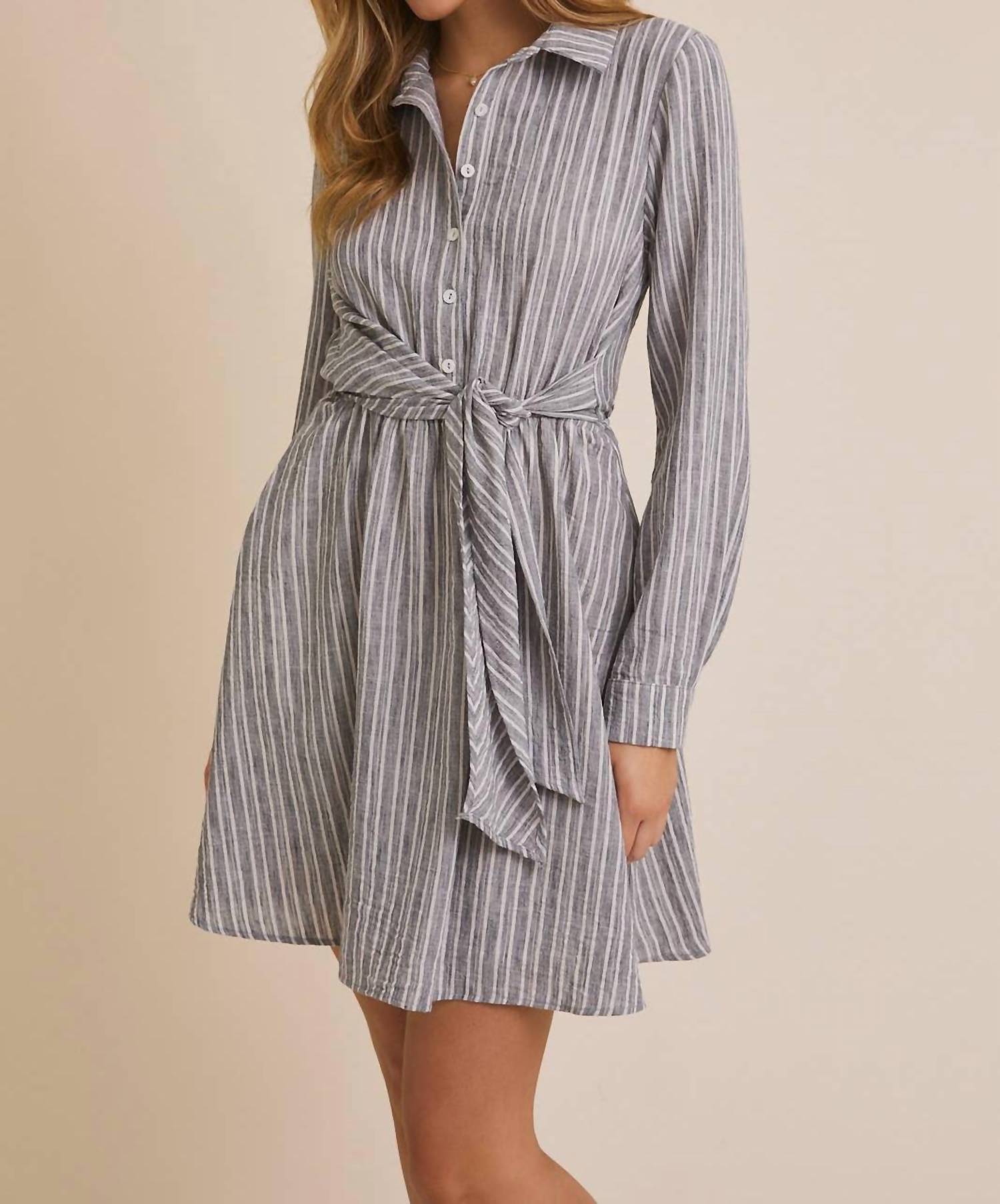 Gilli - Jocelyn Striped Shirt Dress