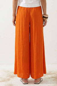 Naked Zebra - Smocked Waist Wide Leg Pant