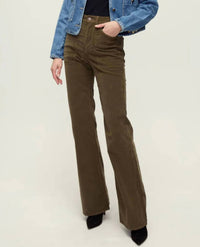 Veronica Beard Crosbie Wide Leg Jeans in cypress - women's pants