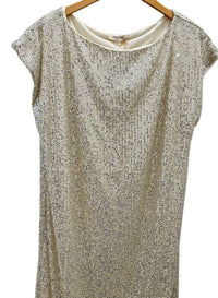 Mystree - Women's Boatneck Sequins Shift Dress