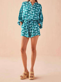 OMIKA Asha Shorts in nicobar mantis - women's shorts - detail view