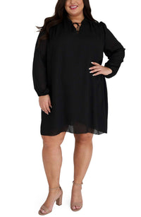 Marée Pour Toi - BISHOP SLEEVE TIE NECK DRESS