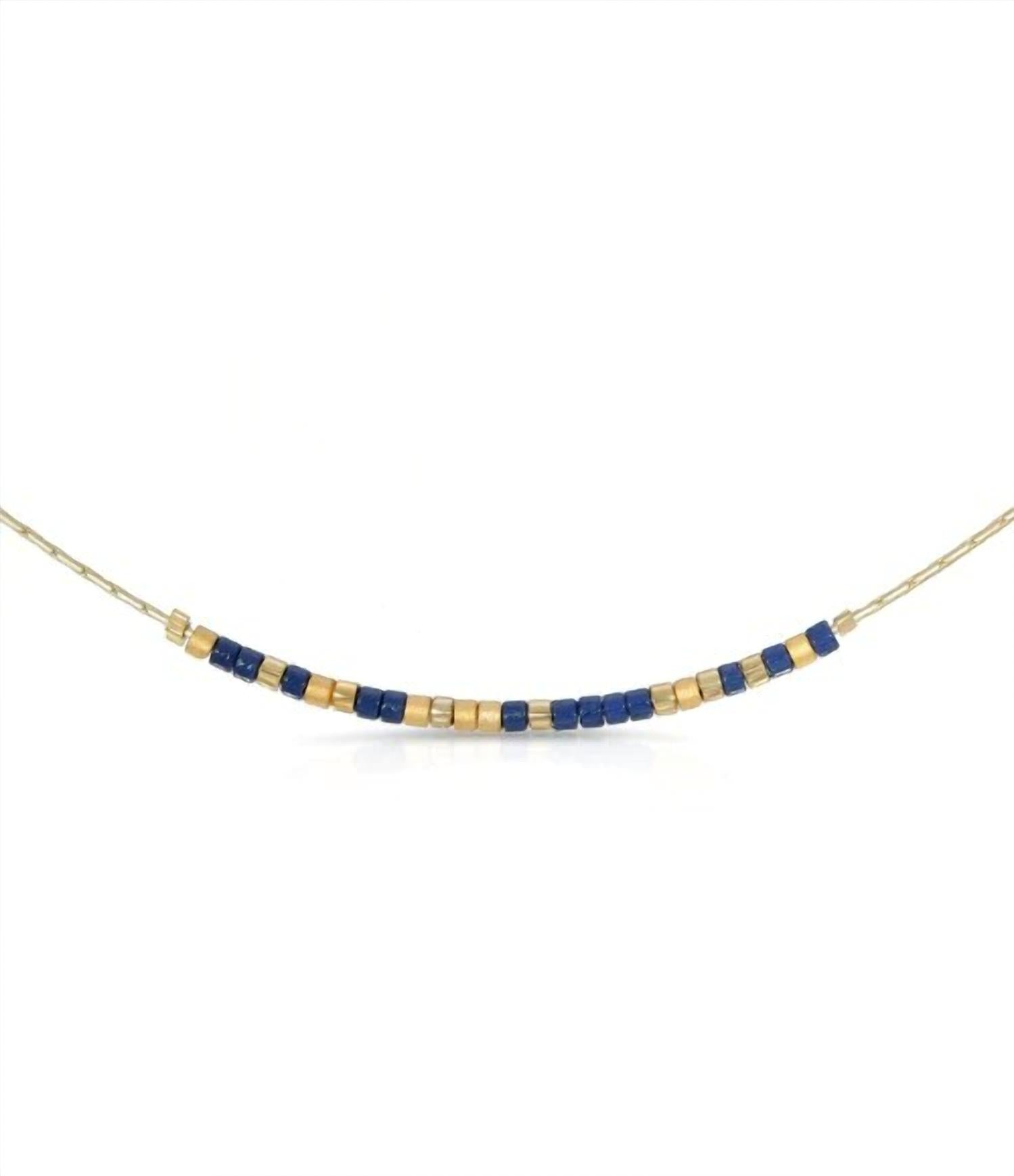 Dot & Dash Design Women's Daughter Morse Code Necklace in navy blue - women's jewelry