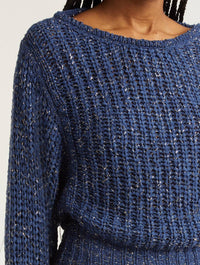 Ramy Brook - Clea Metallic Boat Neck Sweater