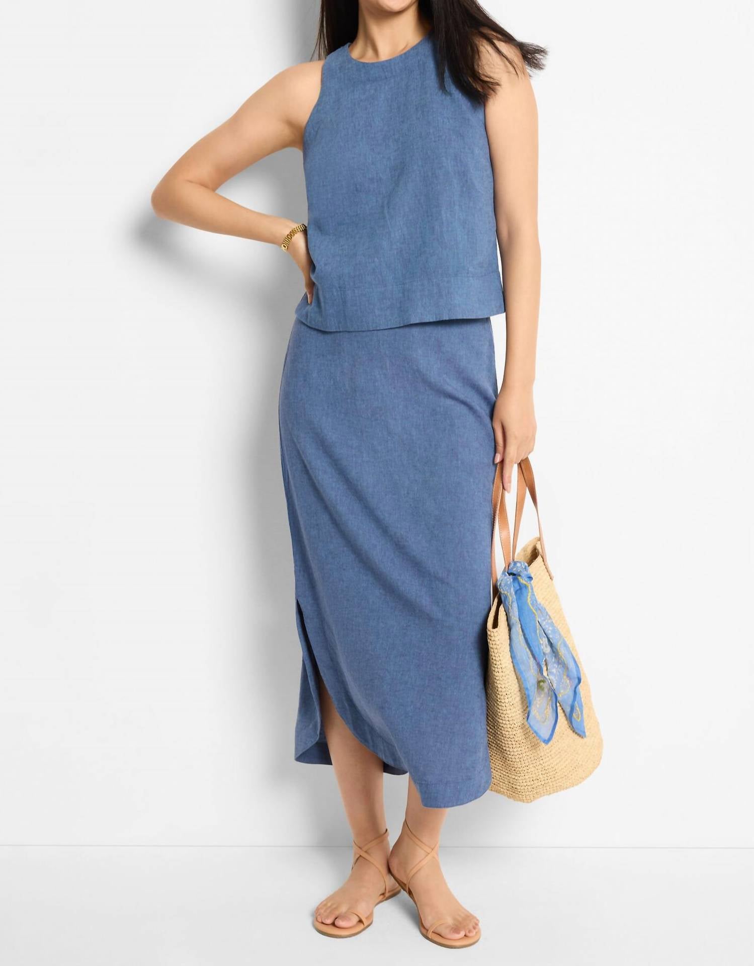 Nic + Zoe - Rumba Linen Dip Skirt