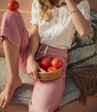 Jodifl - Peter Pan Collared Button Down Top
