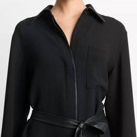 Vince - Women's Leather Trim Dress