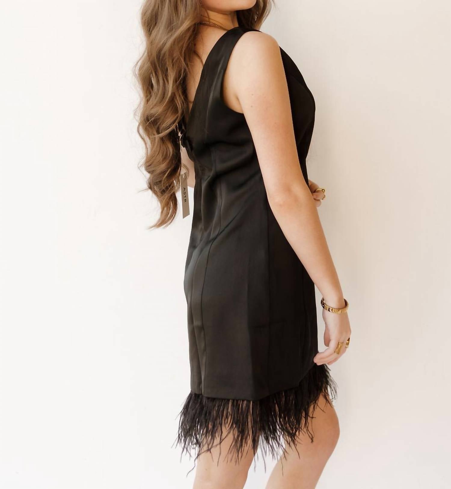 ASTR Twiggy Icon Dress in black - women's dress - detail view