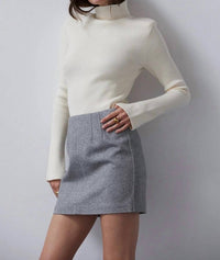 Crescent - Lyla Wool Tweed Skirt