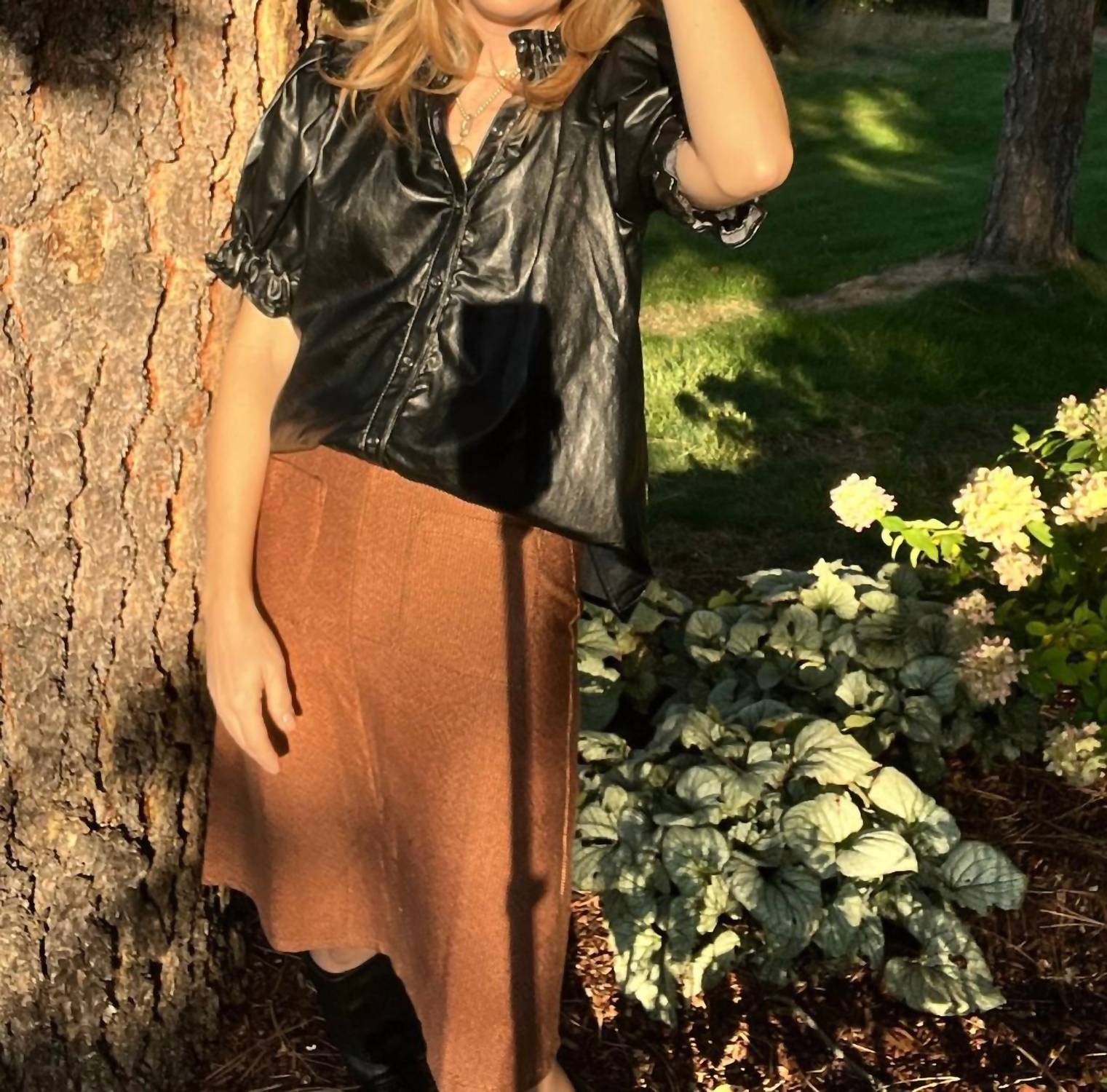 Never A Wallflower - A-line Patch Pocket Skirt