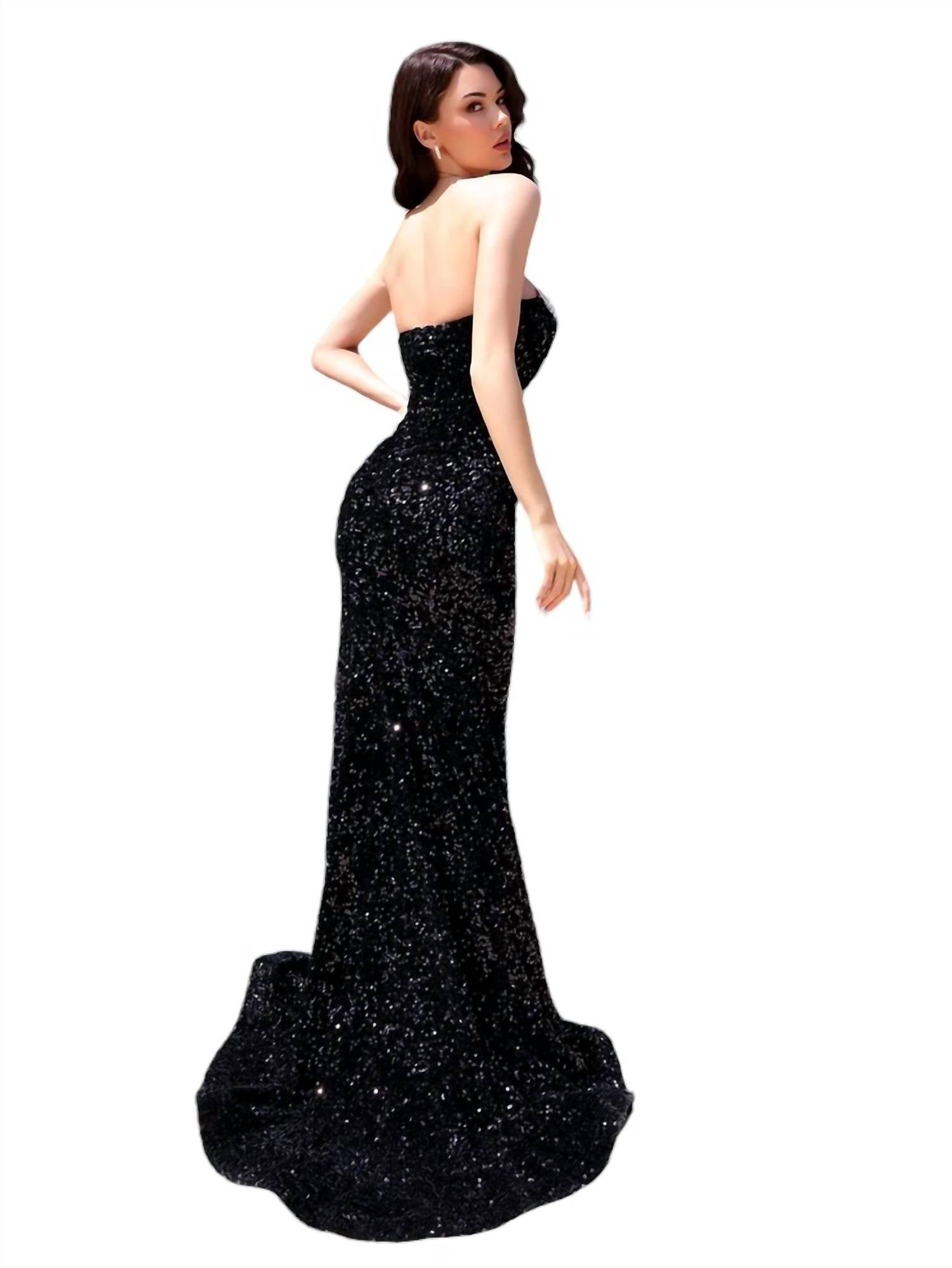 Jessica Angel - VELVET SEQUIN EVENING DRESS