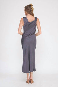 Allie Rose - Starlight Satin Cowl Midi Dress