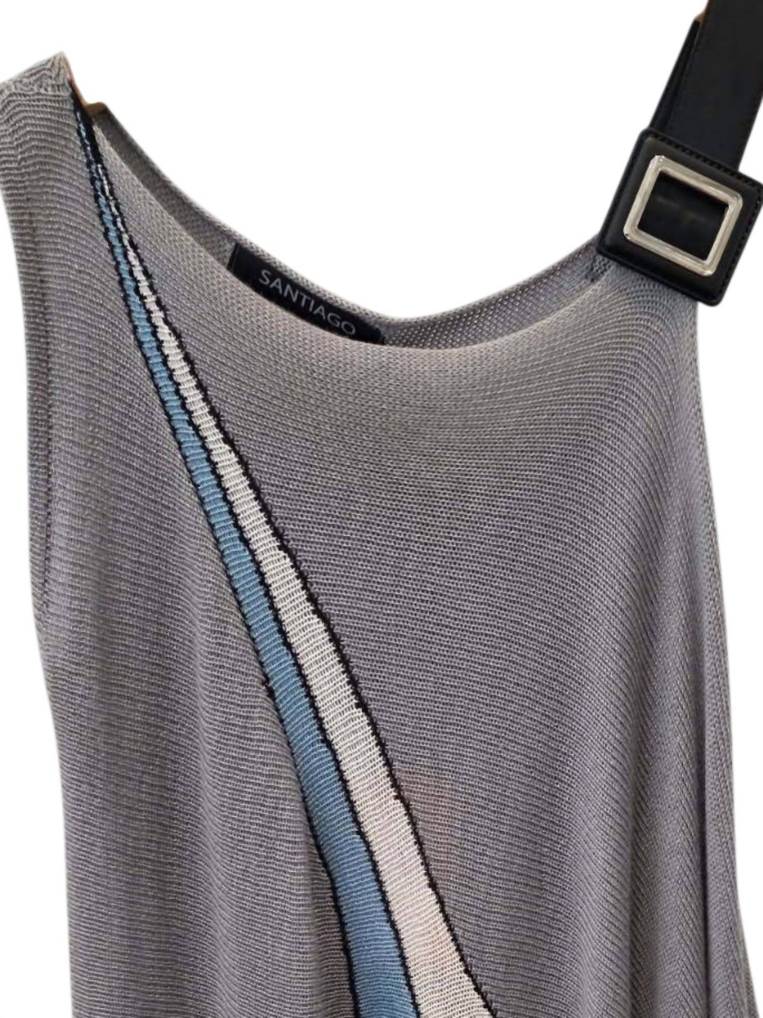 Santiago Knits - Women's One Shoulder Buckle Strap Top