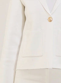 Metric Knits - One Button Patch Pocket Shorter Length Blazer