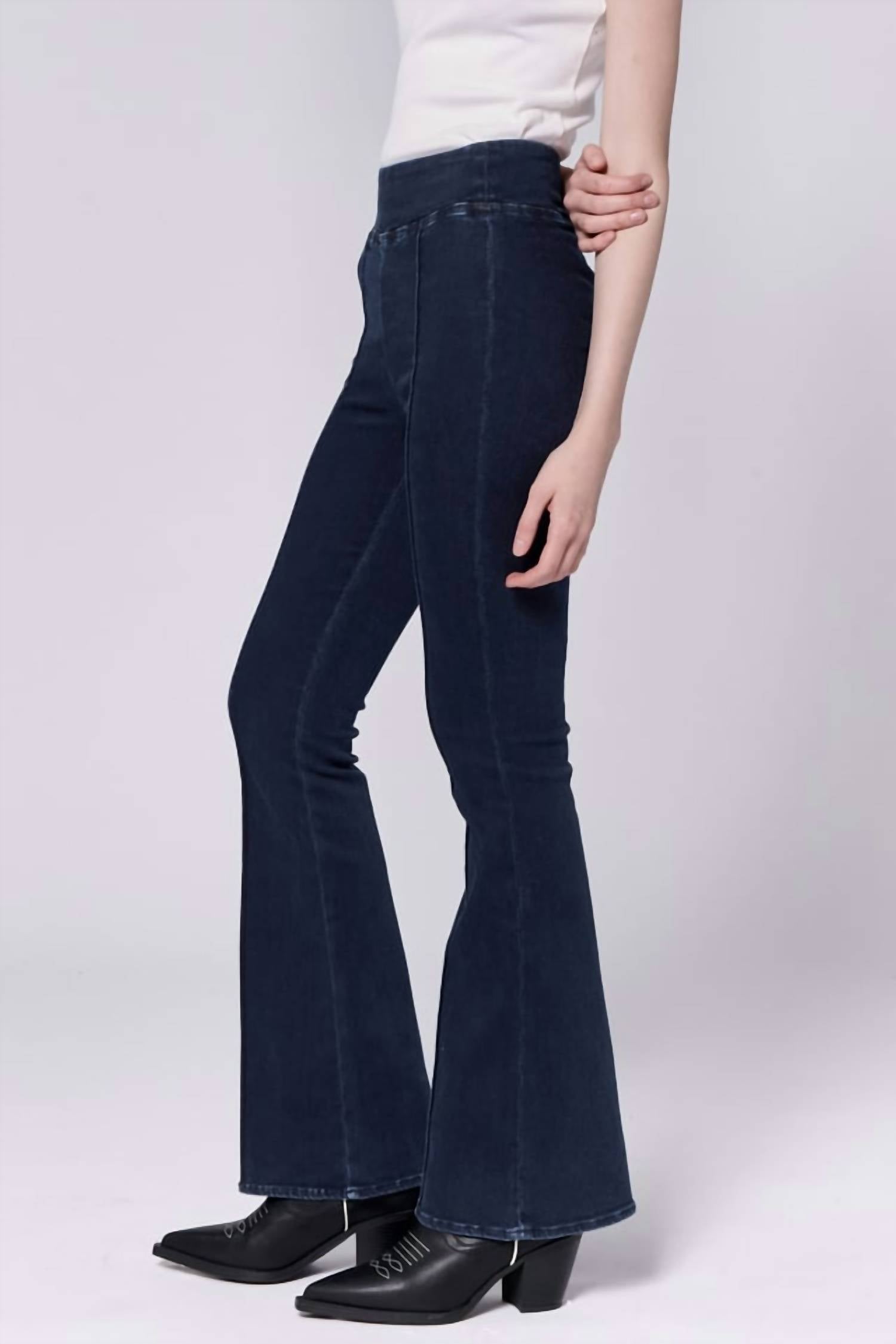DEAR JOHN DENIM Stretch Front Seam Pull On Pants in moon rise - women's jeans - alternate view