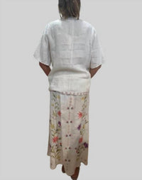 Johnny Was - HIGH SLIT LINEN SKIRT CALISTA