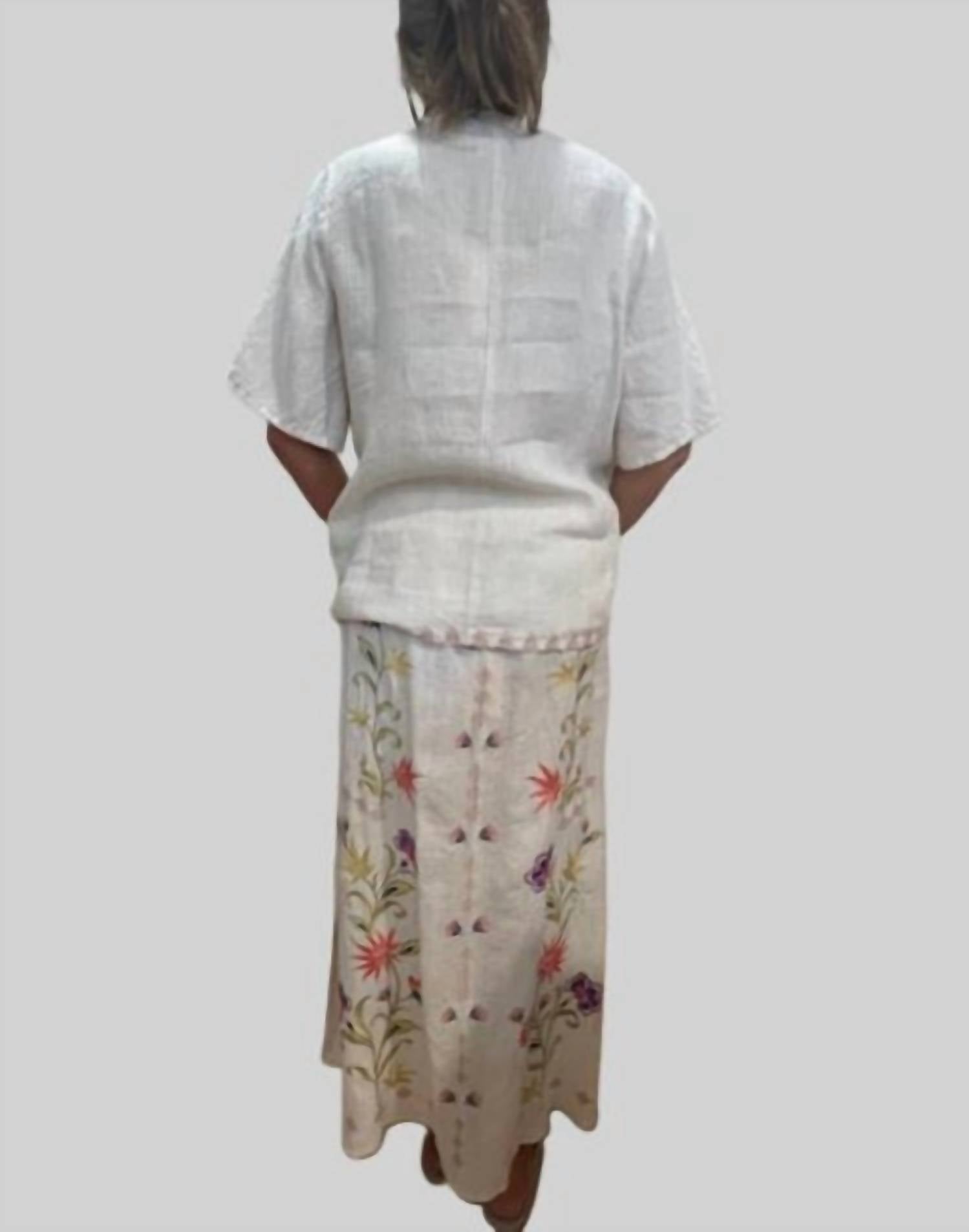 Johnny Was - HIGH SLIT LINEN SKIRT CALISTA