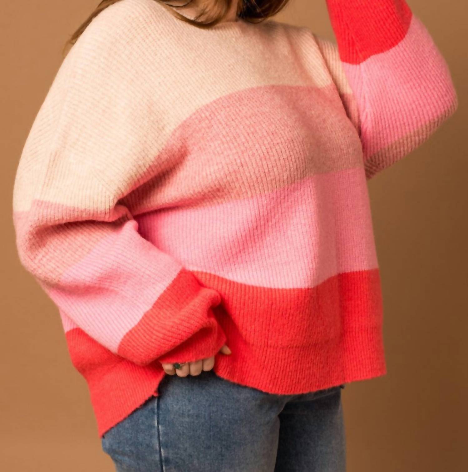 Gilli - Striped Knit Sweater - Plus
